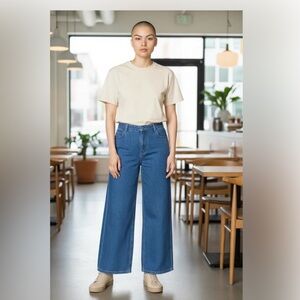 GAP woman wide led high rise Indigo jeans size 12 NWT